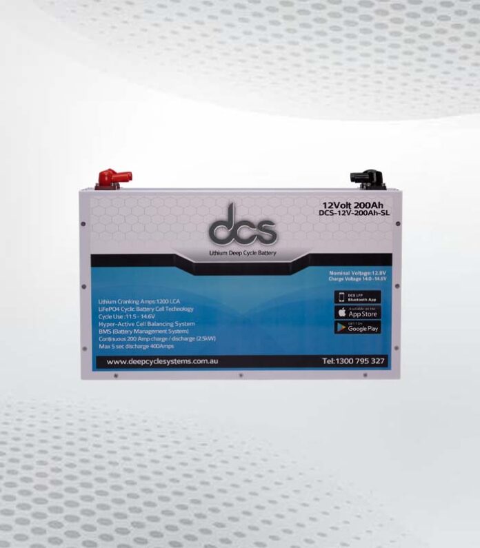 batteria al litio da 200 Amp/ora